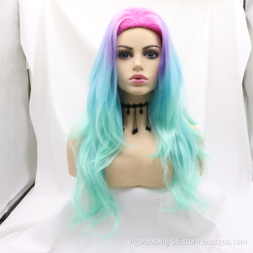 Vigorous long hair cosplay ombre for black women cheap non lace fashion wholesale synthetic fiber hair wigs